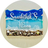 Light Ocean Resin Name Plate