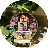 Resin with Light Circle Frame