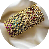Square Kundan Bangles